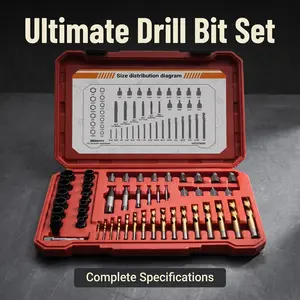 49 PCS Broken Bolt & Screw Extractor Kit, Multi-Spline Easy Out Tool Set with Left Hand Drill Bits, Remover for Stripped, Rounded, Damaged Bolts, Nuts, Studs and Fasteners