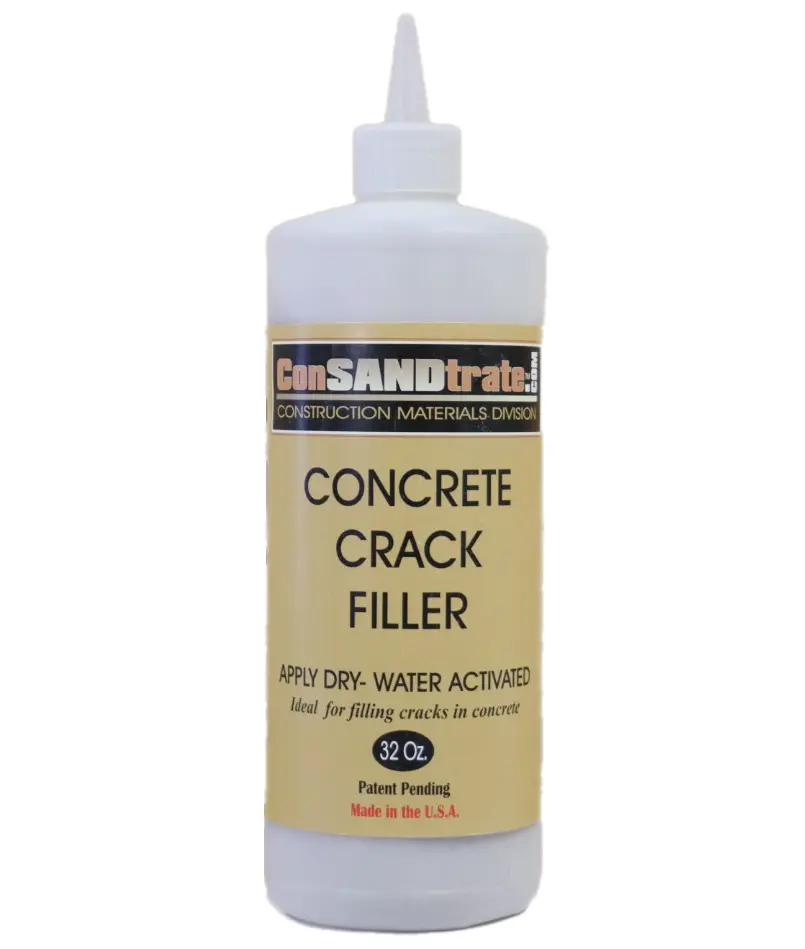 ConSANDtrate Concrete Crack Filler 32oz Bottle Water Activated Dry Formula for DIY & Professional Use Durable Crack Solution Made in USA