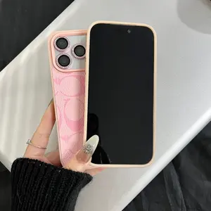 Suitable for iPhone 17，16, 15, 14, 13, 12, 11 Pro Max, high-end leather pattern phone case, iPhone 16 Plus, 15 Plus leather phone case for both boys and girls, shockproof phone case