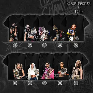 WWE Female Wrestlers Collection Tee, Diva Wrestlers Shirt, WWE Female Tee, Retro Vintage WWE Champions Sports T-Shirt, Gift for Him Fan, Rhea Ripley AJ Lee Asuka Iyo Sky Becky Lynch Liv Morgan Shirt