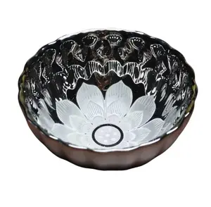 Handcrafted Ruili Silver Lotus Teacup (Jianzhan Ceramic), Unique Authentic Design for Tea Lovers, Elegant Traditional Craftsmanship