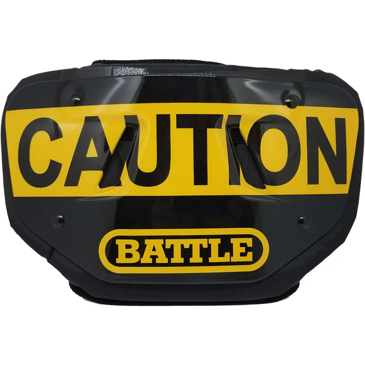 Battle Sports Caution Adult Chrome Football Back Plate