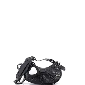 Pre-owned Balenciaga Leather Shoulder Bags Le Cagole Giant Spikes Shoulder Bag XS by Rebag