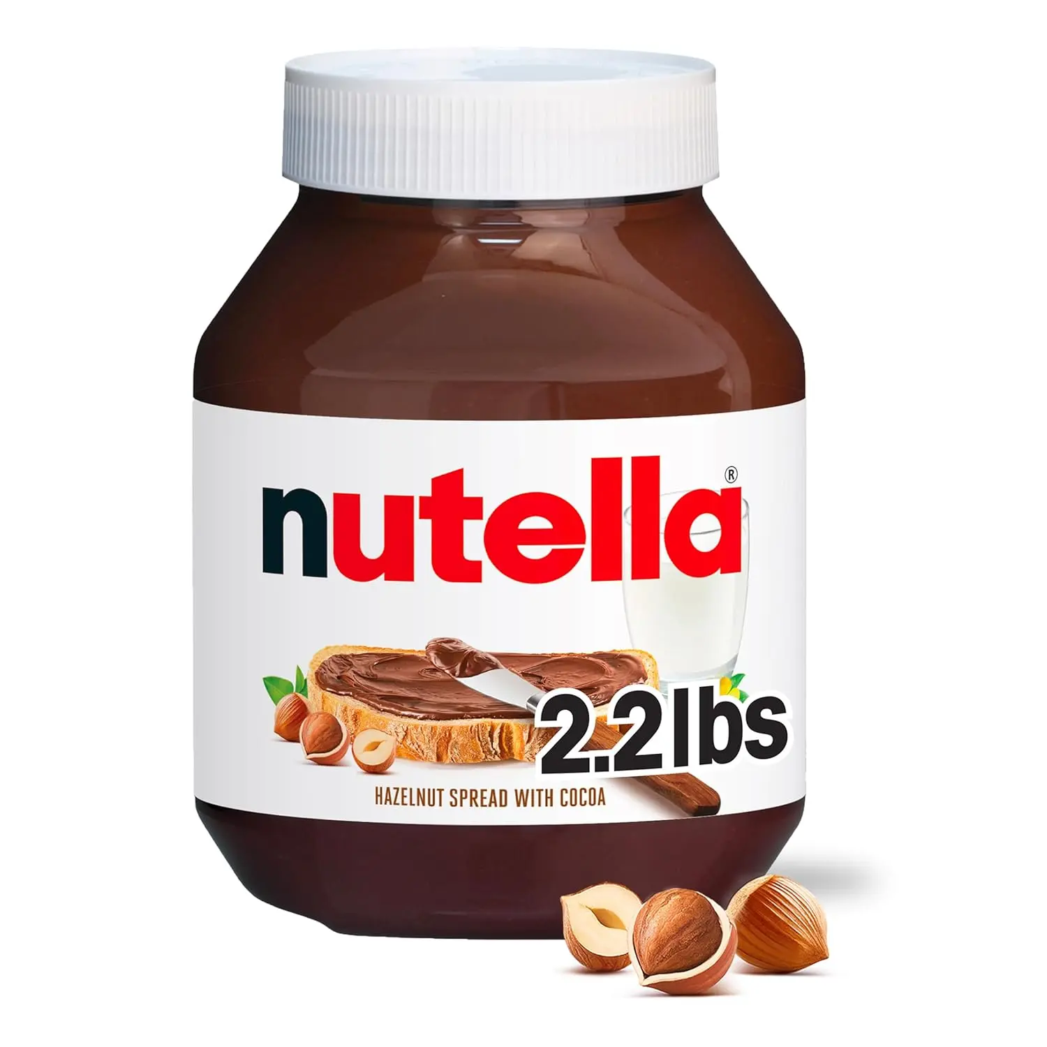 Hazelnut Spread with Cocoa, Creamy Hazelnut Spread, Breakfast Favorite, 35.3 oz Jar