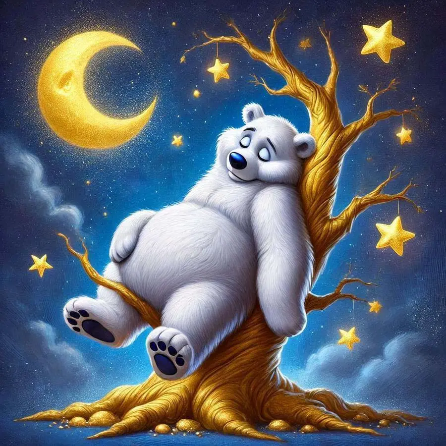 5D DIY Full Drill Round Diamond Painting - Diamond Art Kit Moon, Koala, Stars. Mosaic, Canvas - DIY Decorative Art, Home Wall Decor, Perfect for Halloween and Christmas, Independence Day, Birthdays, and Anniversary Gifts.