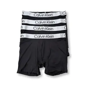 Calvin Klein Men's Boxer Briefs 4-Pack Microfiber Comfort Everyday Support SIZE SMALL Soft Breathable Flexible Signature Logo Waistband