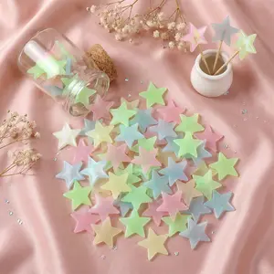 Create Your Own Starry Sky - 2pcs 1.18 Inch Glow in The Dark Wall Stars, Luminous Ceiling & Bedroom Decals, Random Assorted Colors
