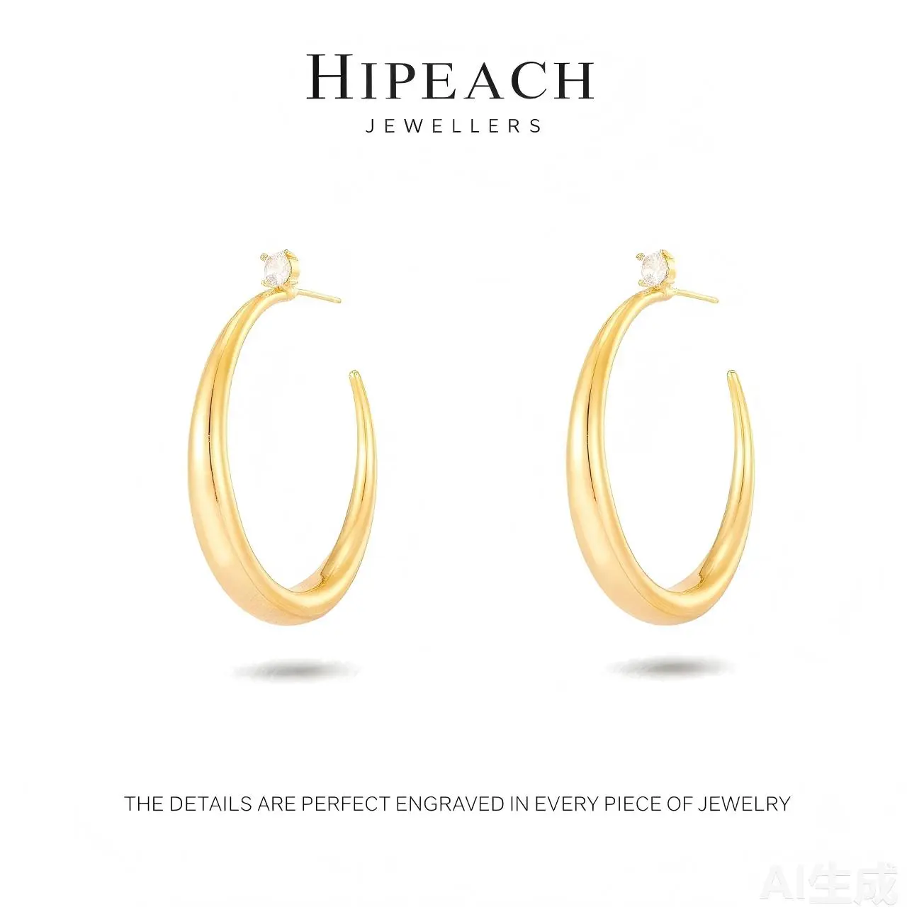 earring for women Women's Cubic C-Hoop Drop Earrings - 18 Karat Gold & Silver Coated Hypoallergenic Waterproof Costume Jewelry for Women, Spring Glow-Up & Outdoor Activities Gold Plated Hoop earring for women