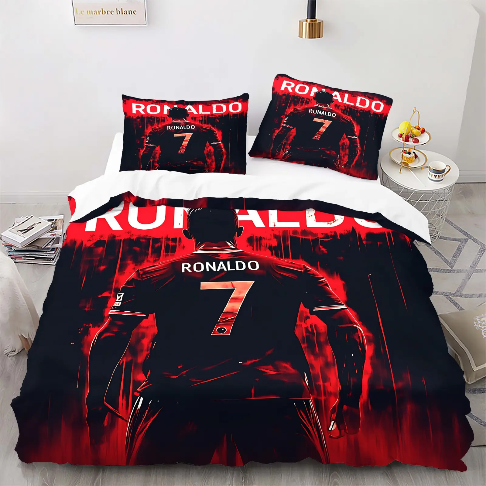 High-Quality Football Themed Bedding Set, Durable & Stylish Design, Perfect for Dorms & Bedrooms, Ideal Gift for Football Fans, Super Soft Comfortable Material, Comfy Bed Sets
