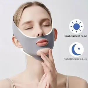 V-Shape Bandage, Anti-Snoring Strap, Face Lifting, Tightening, Jawline Sculpting, Breathable Material, Seamless Design, Relaxation & Sleep, Facial Care Tools