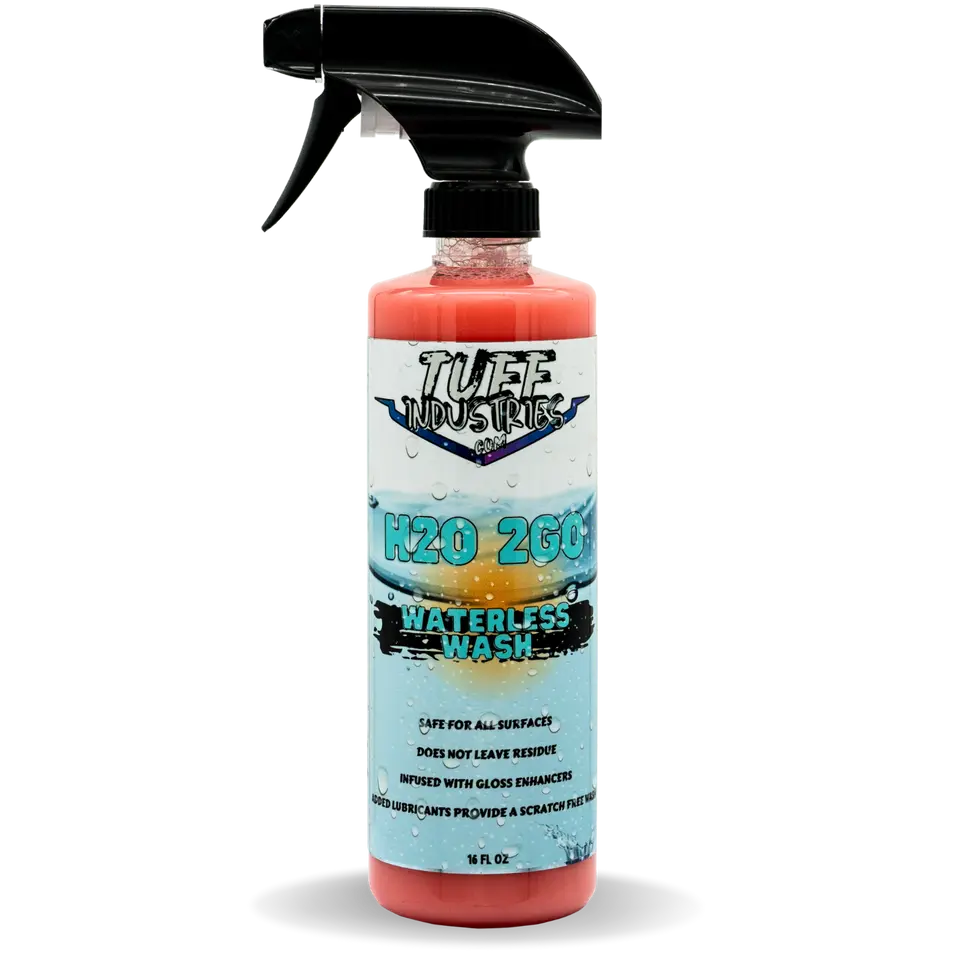 Tuff Industries H2O 2go Waterless Wash - 16.4 fl oz - For All Surfaces, No Gases or Vapors, Effective Cleaning Solution
