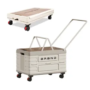 360° Rotating Folding Utility Cart – Heavy-Duty Mobile Storage with 4 Silent Wheels for Multi-Surface Use, Flexible Storage and Transport Cart