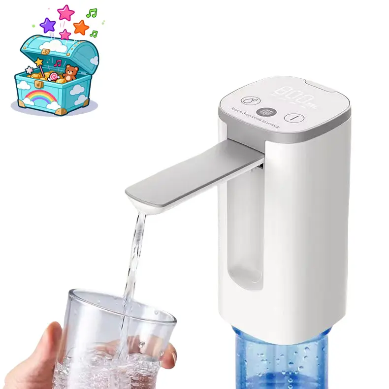 Water Dispenser Pump, Portable Smart Water Bottle Dispenser Pump, Rechargeable Electric Water Dispenser Pump, Drinking Utensils for Home, Office, Kitchen, Outdoor Drinkware