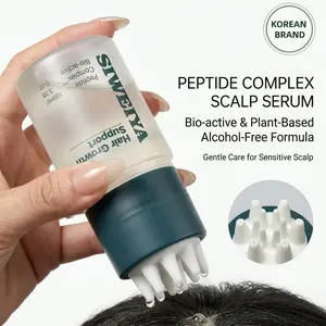 Korean Hair Growth Scalp Serum  with Built-in Scalp Massager— Peptide Complex Formula for Thinning Hair, Supports Fuller-Looking Strands, Plant-Based Bio-Active Care to Strengthen Roots & Soothe Scalp, Scalp Care Product. Haircare product, 100 ml