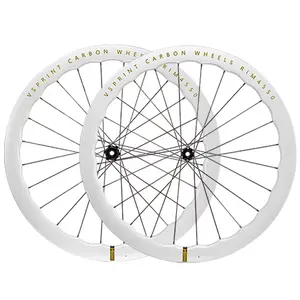 Carbon Fiber Wheelset Road Bike Carbon Wheels 700c Center Lock Disc Brake 21/28mm Width 24H Spokes 45/50mm 60/65mm