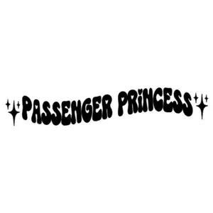 Passenger Princess Vinyl Decal Sticker, Premium Weather-Proof Material, Multiple Sizes and Color Options