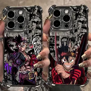 Anime S-oul eater Black Clover For iPhone 17 Air 16 15 14 13 12 11 Pro Max Plus Samsung S26 S25 S24 S23 S22 Plus Ultra Silver Phone Cover Smartphone Cellphone