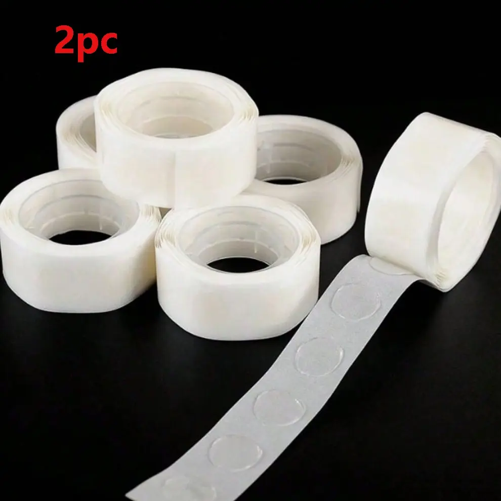 2 rolls of 100pcs double-sided transparent balloon adhesive dots, Adhesive Tape, used for wedding and birthday decoration, Glue Dots Double Sided
