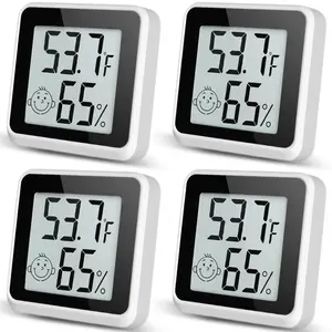 Indoor Humidity Meter Hygrometer 4Pack, Room Thermometer for Accurate Room Temperature Monitor, Digital Hygrometer with Indoor Thermometer for Home, Baby Nursery, and Humidity Sensor Enhanced Comfort