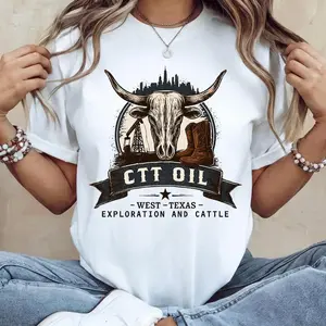 CTT Oil Exploration And Cattle Unisex T-Shirt, CTT Oil Landman, West Texas Exploration And Cattle Shirt