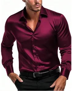 Men's slim-fit long-sleeved shirt