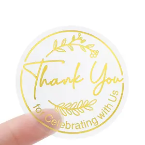 Foil Seal Sticker, 500pcs Elegant Round Labels, Perfect for Weddings & Baby Showers, Self Adhesive Gift Wrapping Supplies, Floral Pattern Sticker, Decoration Sticker, Sticker Pack