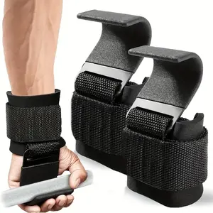 1pc Heavy-Duty Weightlifting Assist Hook Pull-Up Bars, Deadlifts - Gym Equipment for Home/Commercial Use - Sturdy Belt Hook System for Strength Training - Compatible with Squats, Bench Press-like Exercises - Fitness Training Aid