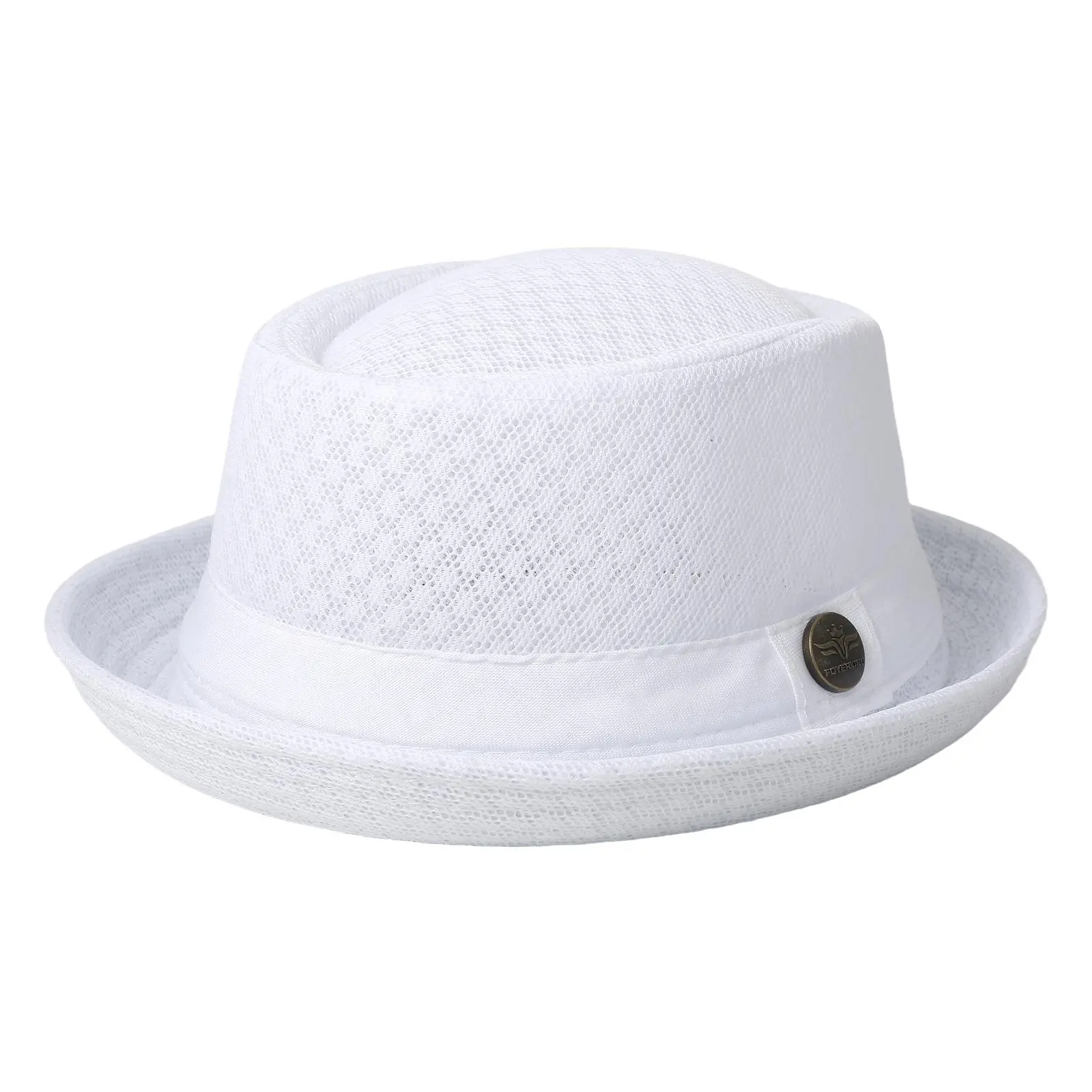 OIDEA Men's Vintage Fedora Trilby Hat, Breathable Acrylic Mesh, Lightweight & Adjustable for Casual Outdoor Street Wear, Men's Accessories, Spot Clean