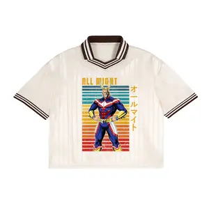 Contrast Stripes Polo Collar T-Shirt