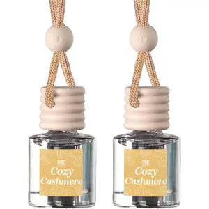 CANDECraftCo Car Air Hanging Fragrance Oil, Car Auto Freshener for Essential Oils, Scents Fragrance Aromatherapy Automobile Diffuser, Long Lasting (Cozy Cashmere)