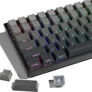 Pbt Keycaps Side Printed, 60-100% Compatible, Double Shot Shine Through Design, Gradient, 133-Key Set, Ideal for Cherry Gateron Mx Switches