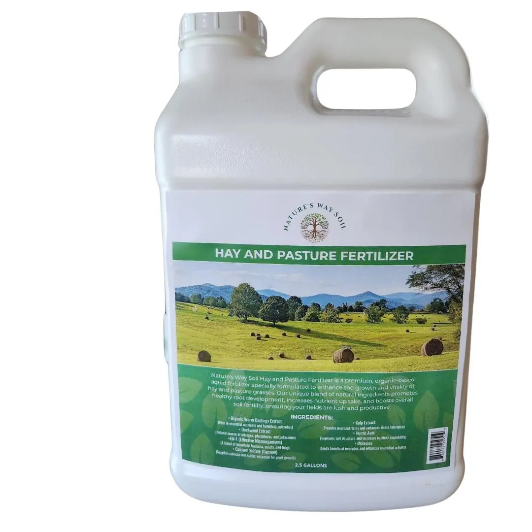 Nature's Way Soil Hay and Pasture Liquid Fertilizer – Organic, Non-Toxic, Safe for Horses, Livestock – Promotes Healthy Growth, Nutrient-Rich Forage, and Enhanced Pasture Quality