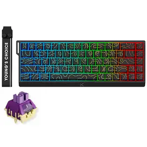 MCHOSE Ace68 Esports Wired Keyboard, 65% Layout Hall Effect Magnetic Switch, 0.06ms Latency 16K Polling Rate RGB Backlit for Gamers