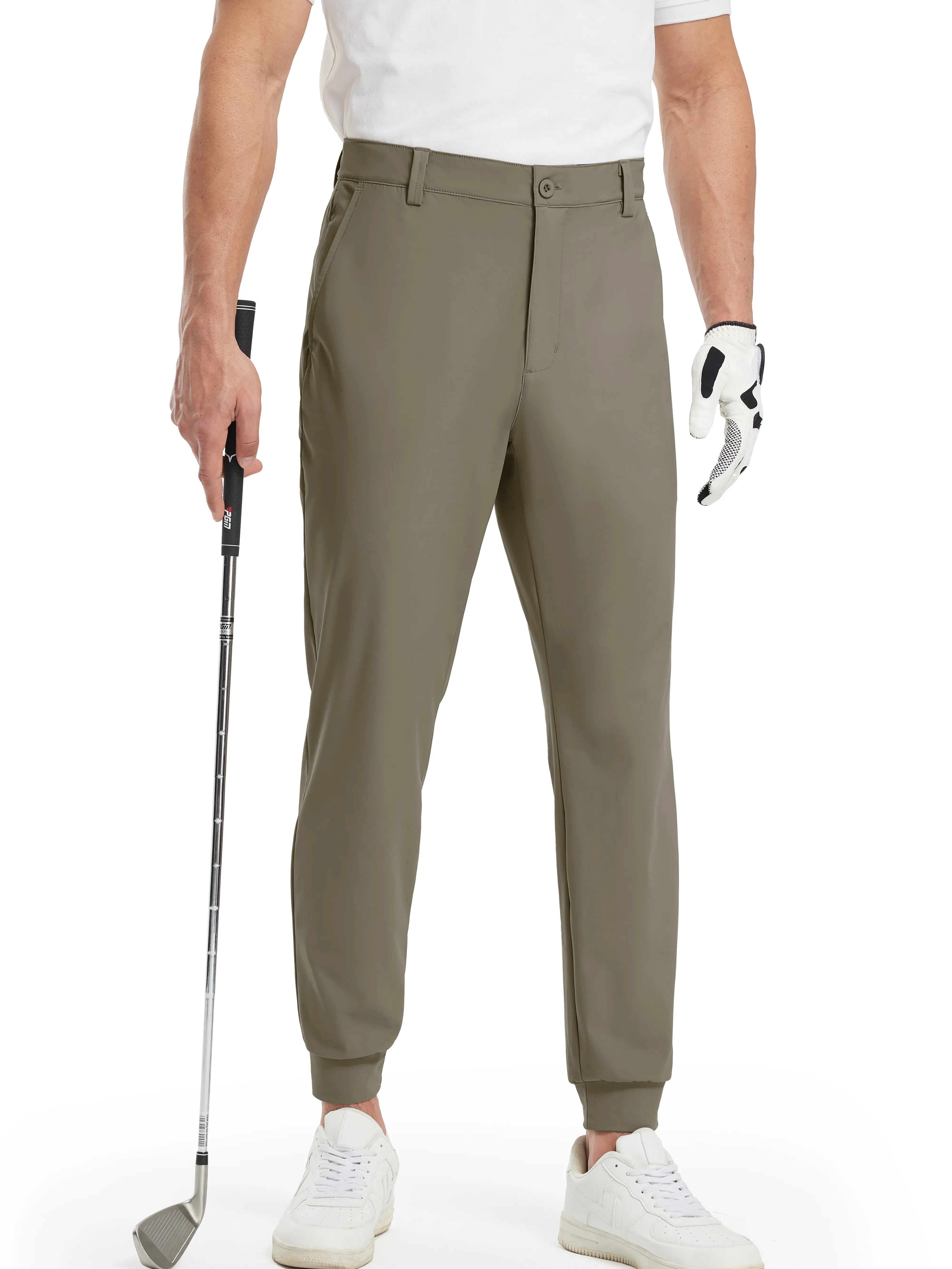 Limited-time clearance sale TBMPOY Men's Golf Joggers Pants Stretch Quick Dry Lightweight Casual Work Dress Pants Athletic Travel Jogger Sweatpants with Zipper Pockets fathersdaygift