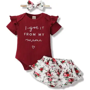 Cute Girls Children Apparel Mioglrie Newborn Infant Baby Girl Clothes Romper Shorts Set Floral Summer Outfits Cute Baby Clothes Girl