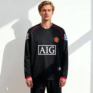 0708  Ronaldo 7 Away Long Sleeve Soccer Jersey Champions League