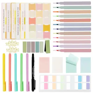 54 Pcs Bible Study Supplies Kit, Bible Study Supplies for Women, Bible Journaling Kit with No Bleed Highlighters and Pens, Pastel Tabs, Colorful Sticky Notes, Bookmarks