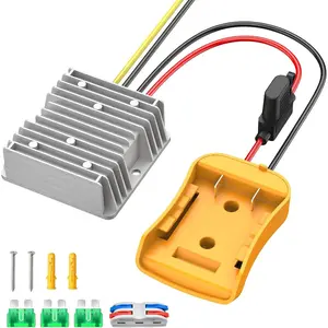 20V to 12V Step-Down Converter Compatible with Dewalt 20V Battery, DC 12V 20A 240W Voltage Reducer Regulator for Golf Cart RC Car LED Lights DIY Toys