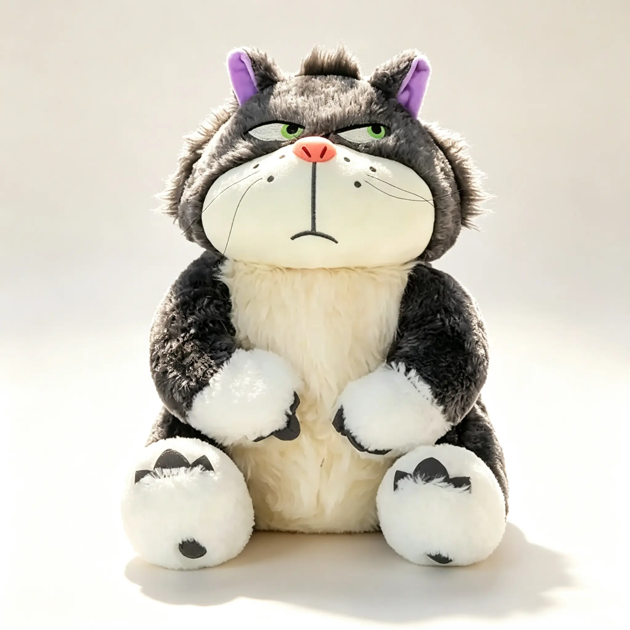 Creative Angry Cartoon Cat Plush Doll, Funny Lucifer Cat Stuffed Plush Toy, Soft Cute Plushie, Perfect Lovely Gift for Kids