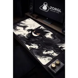 Dark Ink Swirl Gaming Desk Mat1