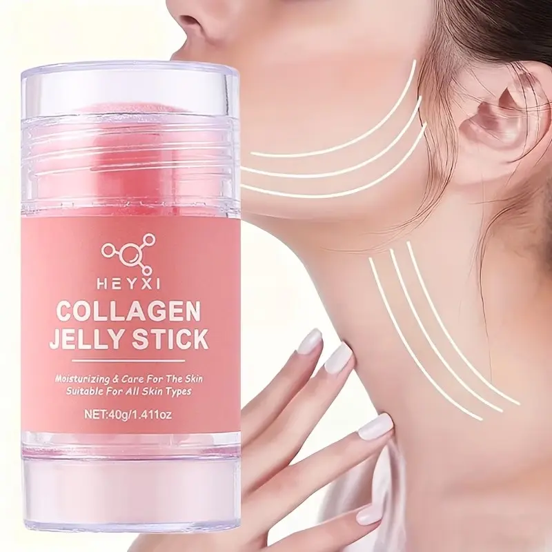 Collagen Facial and Neck Lift Gel Stick Moisturizer | Lift and Firming - Wrinkles Appear Reduced, Firms Skin, Diminishes Dark Circles, Bruises or Blemishes, Evens Skin Tone, Smooths Skin · Signs of Aging Neck Care Stick Hydrating Neck Moisturizer