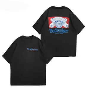 Budweiser Distressed Logo Front and Back Print T-Shirt, Full color T Shirt, Beer T shirt, Gift for mother, Mother day
