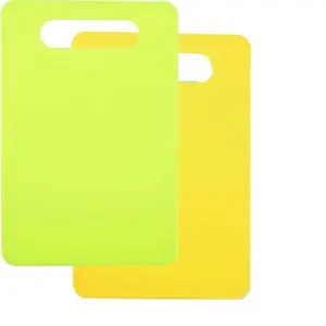 2-Piece Flexible Cutting Board Set, Kitchen Chopping Board, Non-Slip PP Material, Easy-Grip Handle, Ideal for Meat Vegetables Fruits, Colors