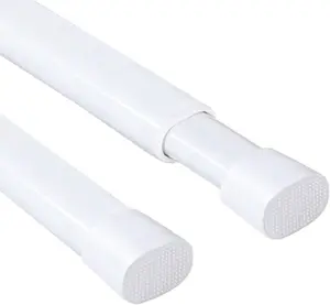 2 Pack Tension Rods 36-60 Inch Lightweight Tensions Rods Securely in Place; Easy to use/Install for//Wardrobe, Sturdy Rods, White