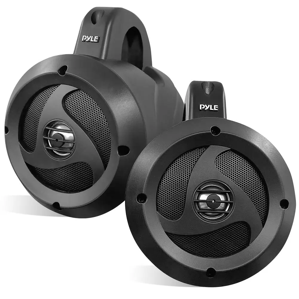 900W Marine Grade 4in Full-Range Sound System, Compact Wired Off-Road Passive Bass Speakers Pair, Waterproof Rugged Neodymium Dome Speakers with Mount for Outdoor Use