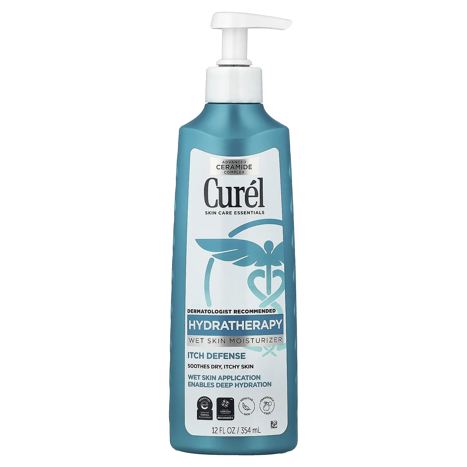 Curel Hydratherapy, Wet Skin Moisturizer, Itch Defense, Fragrance Free, 12 fl oz (354 ml)