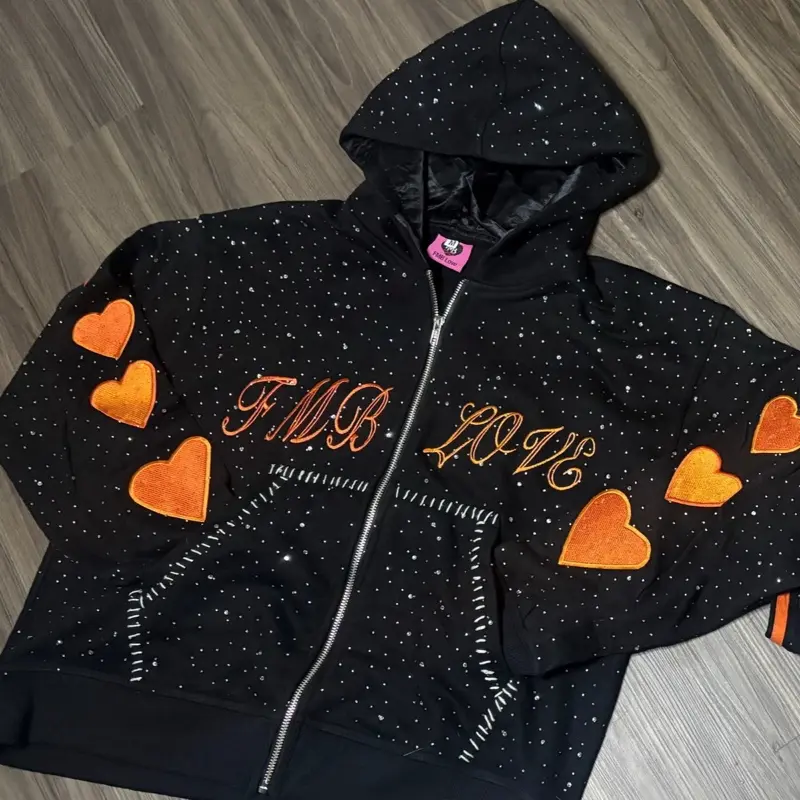 Unisex "Heart on My Sleeve" French Terry Zip-Up Jacket