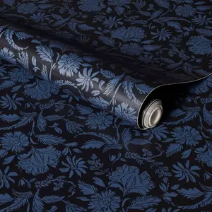 Floral Striped Navy Wallpaper - Threshold Floral Striped Navy Wallpaper - Threshold