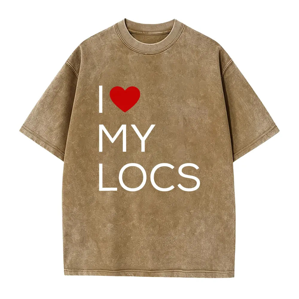I Love My Locs Natural Hair T-Shirt - Unisex Oversized Crew Neck Tee with Locs, Natural Hair & Dreadlock Community Apparel, Spring Summer Fall Casual Wear, Machine Washable Comfort Fit for Men & Women