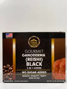 Eternal SB Gourmet Ganoderma (Reishi) Black 2 in 1 Coffee No Sugar Added Health Vitality Tasty Made in USA